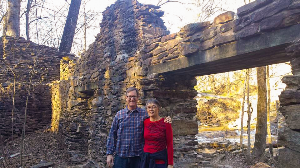 Tom And Angelika At Sope Creek Ruins